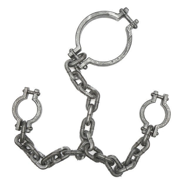 Halloween Props Chain Handcuffs Cosplay Prisoners Dress Up Handcuff Wrist Shackles Tooks Costume Party Trick Props Supplies