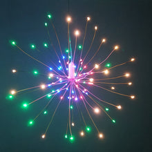 Load image into Gallery viewer, Festival Hanging Starburst String Lights 100-200 Leds DIY firework Copper Fairy Garland christmas lights outdoor Twinkle Light