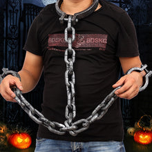 Load image into Gallery viewer, Halloween Props Chain Handcuffs Cosplay Prisoners Dress Up Handcuff Wrist Shackles Tooks Costume Party Trick Props Supplies